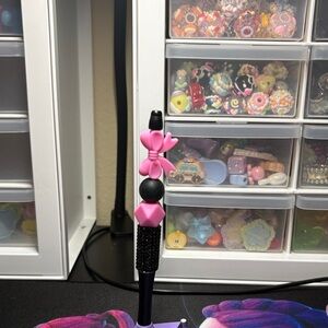 Pink Bow Beaded Pen